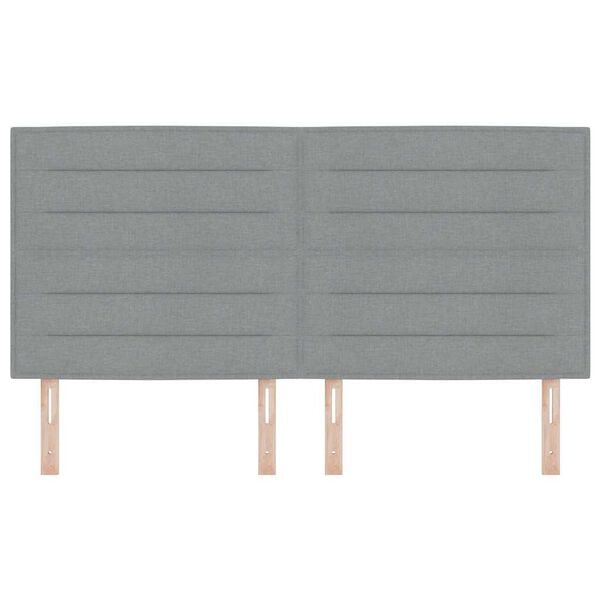 vidaXL Hovedg&aelig;rde Lysegr&aring; 180 cm Stof