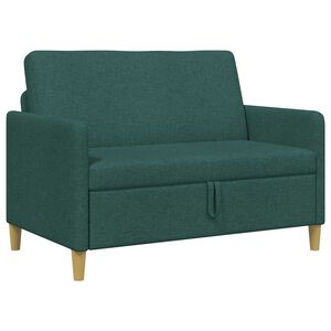 vidaXL Sofa med opbevaring M&oslash;rkegr&oslash;n 122 x 78 x 87 cm Polyester