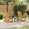 vidaXL Adirondack gyngestol 2 pcs Brun 100 x 77 x 99 cm
