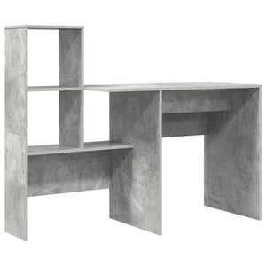 vidaXL Bord Beton Gr&aring; Konstrueret tr&aelig; 131,5 x 50 x 106,5 cm