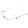 vidaXL bordplade 80x60x(2-6) cm naturlig kant behandlet træ mørkebrun