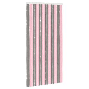 vidaXL Insektgardin i chenille S&oslash;lvgr&aring; og lyser&oslash;d 100 x 200 cm 100% PP