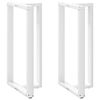 vidaXL barbordsben T-formet 2 stk. hvid 60x35x(110-111) cm st&aring;l