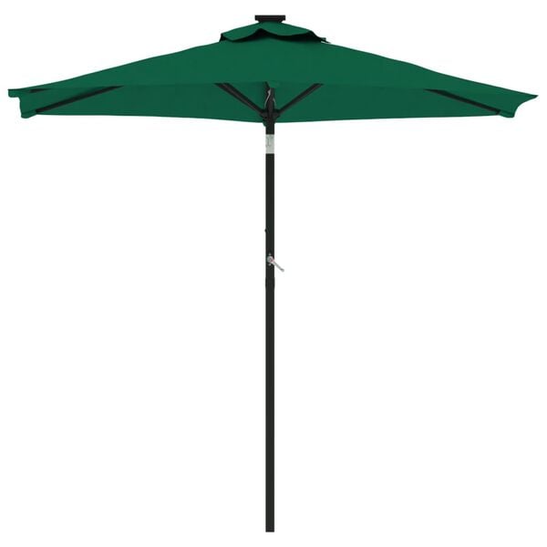 vidaXL parasol med st&aring;lstang 225x225x212 cm gr&oslash;n
