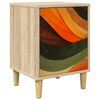 vidaXL Natskab BONN Sonoma-eg 36 x 33 x 50 cm Konstrueret tr&aelig;