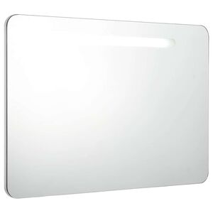 vidaXL badev&aelig;relsesskab med spejl + LED-lys 80x9,5x55 cm