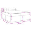 vidaXL kontinentalseng med madras 200x200 cm stof cremefarvet