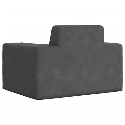 vidaXL sofa til børn blødt plys antracitgrå
