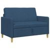 vidaXL Sofa med opbevaring Bl&aring; 122 x 78 x 87 cm Polyester
