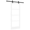 vidaXL Skyded&oslash;r Hvid 83 x 202 cm Massivt fyrretr&aelig; og glas