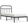 vidaXL sengeramme med sengegavl 90x200 cm metal sort