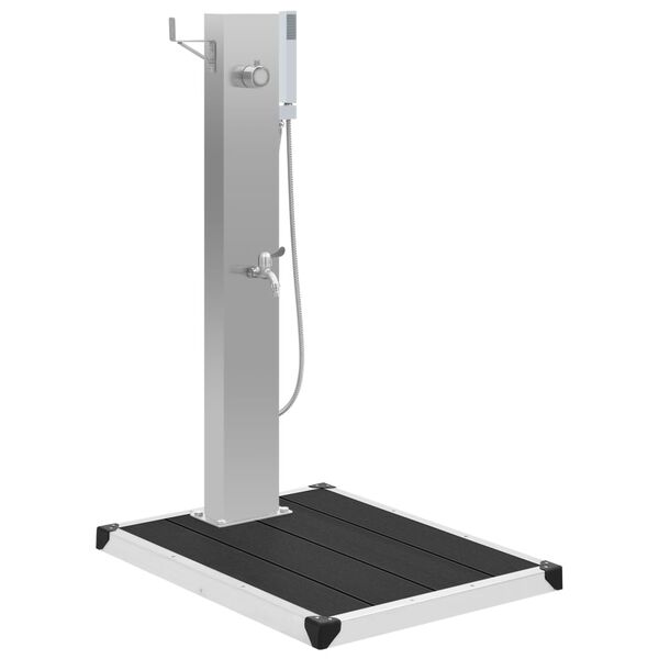 vidaXL udend&oslash;rsbruser med bakke WPC rustfrit st&aring;l