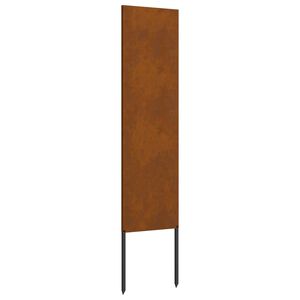 vidaXL Have privatliv sk&aelig;rm Fretwork Rusten 32 x 140 cm Cortenst&aring;l