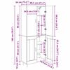 vidaXL Highboard Artisan Egetr&aelig; 69,5 x 34 x 180 cm Ingeni&oslash;rtr&aelig; og glas