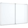 vidaXL magnetisk whiteboard 120x80x1,7 cm foldbart aluminium