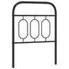 vidaXL udskiftningsgavl 75 cm metal sort