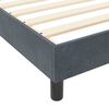 vidaXL Box spring seng med hovedg&aelig;rde M&oslash;rkegr&aring; 200 x 200 cm Fl&oslash;jl