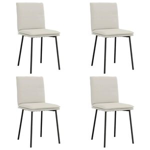vidaXL spisebordsstole 4 stk. velour cremefarvet