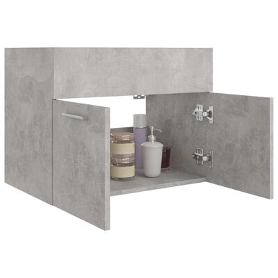 vidaXL skab til håndvask 60x38,5x46 cm konstrueret træ betongrå