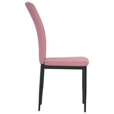 vidaXL spisebordsstole 4 stk. velour lyserød