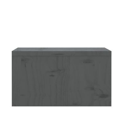 vidaXL skærmholder 50x27x15 cm massivt fyrretræ grå
