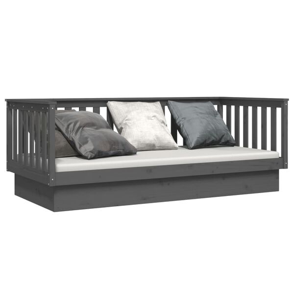vidaXL daybed 80x200 cm massivt fyrretr&aelig; gr&aring;