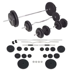 vidaXL v&aelig;gtstangs- og h&aring;ndv&aelig;gtss&aelig;t 90 kg