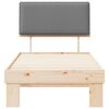 vidaXL Sengestel med Polstret Hovedgavl Lysegr&aring; 90 x 200 cm