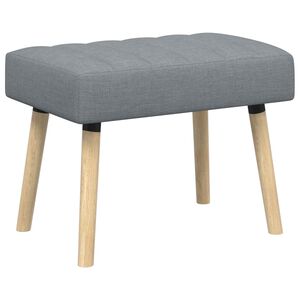vidaXL Kanalpuddet B&aelig;nk Lysegr&aring; 60 x 40 x 45 cm Stof