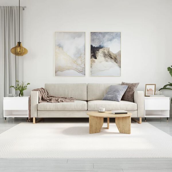 vidaXL sofaborde 2 stk. 50x46x50 cm konstrueret tr&aelig; hvid