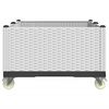 vidaXL plantekasse med hjul 100x80x54 cm PP hvid