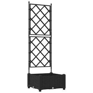 vidaXL Have Blomsterkrukke Sort 40 x 40 x 125,5 cm PP