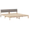 vidaXL Sengestel Brun og taupe 200 x 200 cm Massivt fyrretr&aelig;