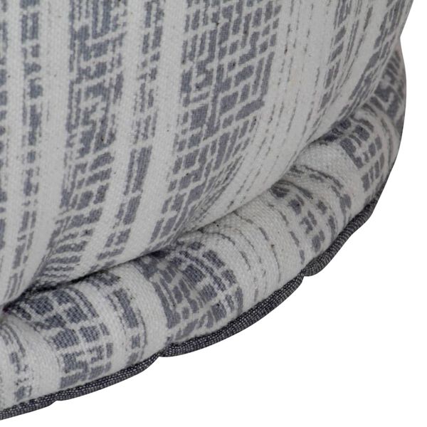 vidaXL h&aring;ndlavet puf med m&oslash;nster bl&aring; 50 x 25 cm bomuld