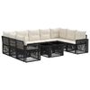 vidaXL Havesofa S&aelig;t 10 stk. Sort og Cremehvid polyrattan