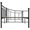 vidaXL stel til daybed 90x200 cm metal sort