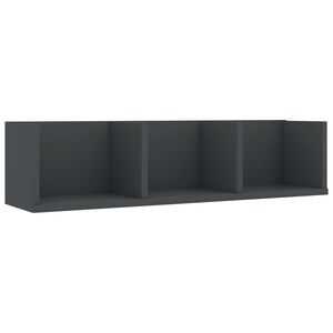 vidaXL cd-reol 75x18x18 cm konstrueret tr&aelig; gr&aring;