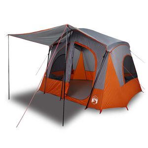vidaXL 5-personers campingtelt vandt&aelig;t gr&aring; og orange