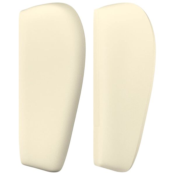 vidaXL sengegavl med kanter 83x23x78/88 cm kunstlæder cremefarvet