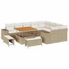 vidaXL Havesofa S&aelig;t 12 stk. Beige polyrattan