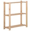 vidaXL opbevaringsreol i 3 niveauer 80x28,5x90 cm massivt fyrretr&aelig;