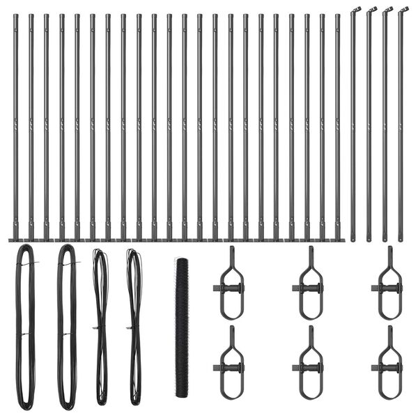 vidaXL Hegnsp&aelig;l Gr&aring; 50 x 1,4 m (50 mm net) St&aring;l og PVC