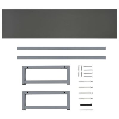 vidaXL badeværelsesmøbel 160 x 40 x 16,3 cm grå