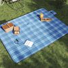 vidaXL picnict&aelig;ppe 200x150 cm foldbart ternet fl&oslash;jl bl&aring;