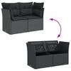 vidaXL havesofa med hynder 2-personers sort polyrattan