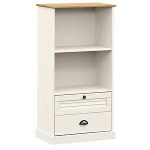 vidaXL bogreol VIGO 60x35x114,5 cm massivt fyrretr&aelig; hvid