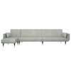 vidaXL L-formet sovesofa 275x140x70 cm velour lysegr&aring;