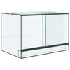 vidaXL Krybdyr og amfibiehabitater Hvid 60 x 40 x 40 cm Glas