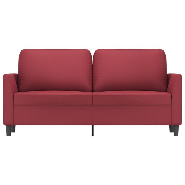 vidaXL 2-personers sofa 140 cm kunstl&aelig;der vinr&oslash;d