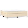 vidaXL kontinentalseng 200x200 cm stof cremefarvet